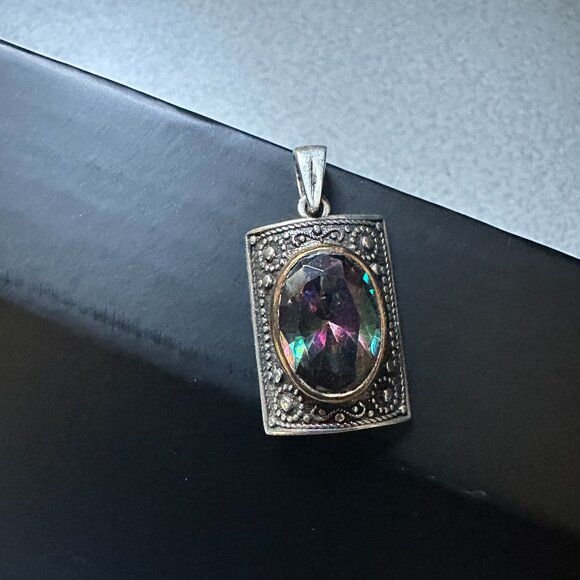 Ornate Antique Pendant Sterling Silver .925 - Picture 2 of 3